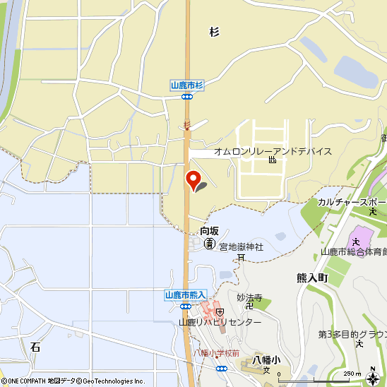 タイヤパーク フォレスト付近の地図